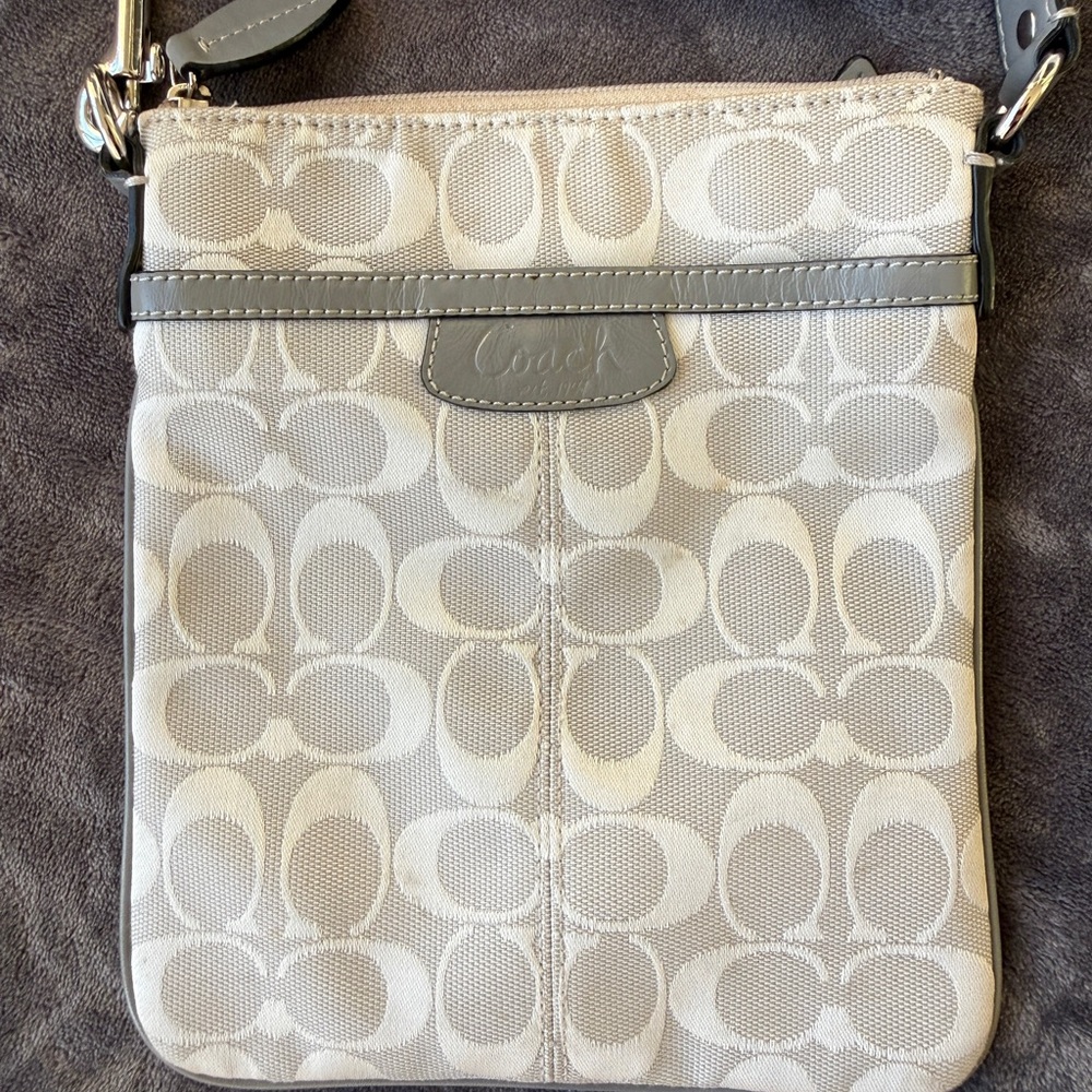 Coach Gray Crossbody with Signature 'C' Print - Picture 2 of 10